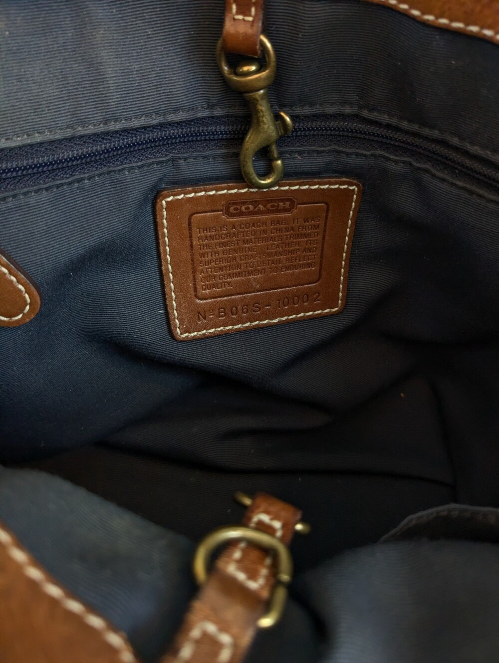 Coach RARE! Vintage Y2k Denim Patchwork Tote - Picture 9 of 12